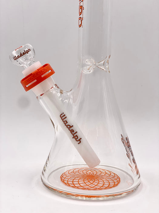 Illadelph - Mini Beaker - Orange Label / White Outline