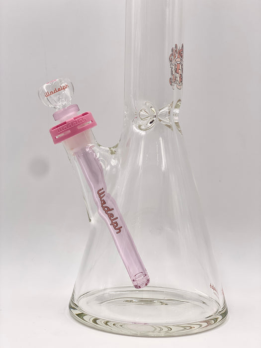 Illadelph - Medium Beaker 7mm - Pink Label / White Outline