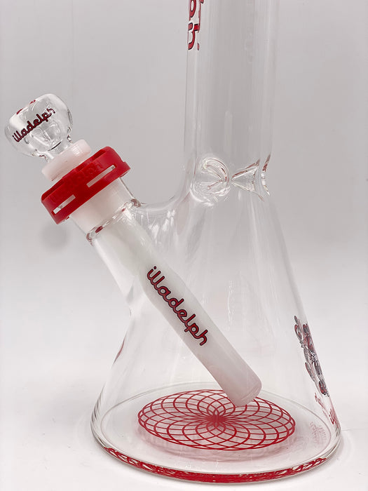 Illadelph - Mini Beaker - Red Label / White Outline
