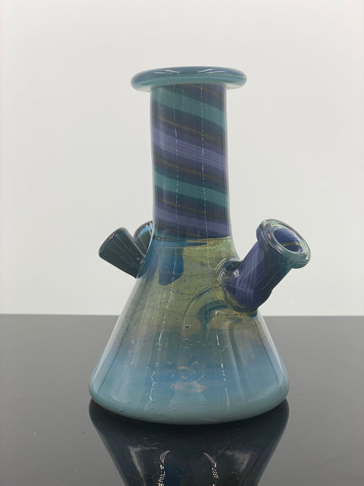 Rowdy Glass - Mini Worked Tube - Blue Slime