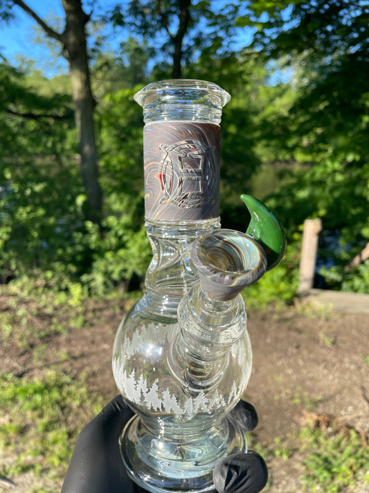 Huffy - Clear & Sandblasted Tree - Orb Tube