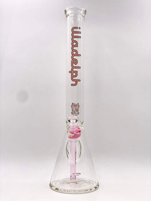 Illadelph - Medium Beaker 7mm - Pink Label / White Outline