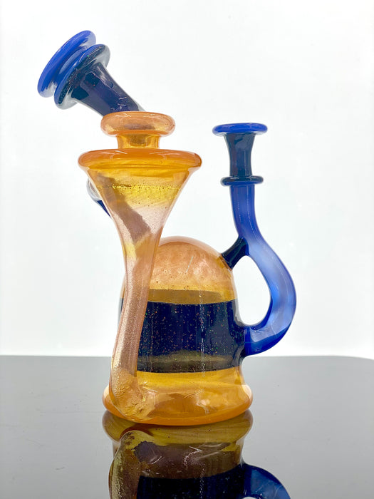 Man Child Glass - Side Saddle Recycler - Cheesey Puffs, Blue Cheese & Crushed Opal