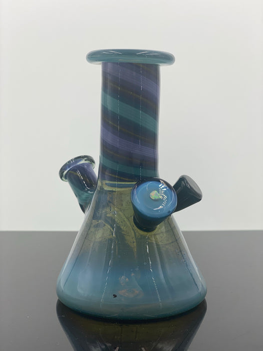 Rowdy Glass - Mini Worked Tube - Blue Slime